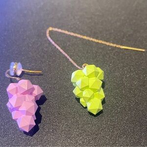 Candy color grapes earrings  Long & Short
18K Gold Plated